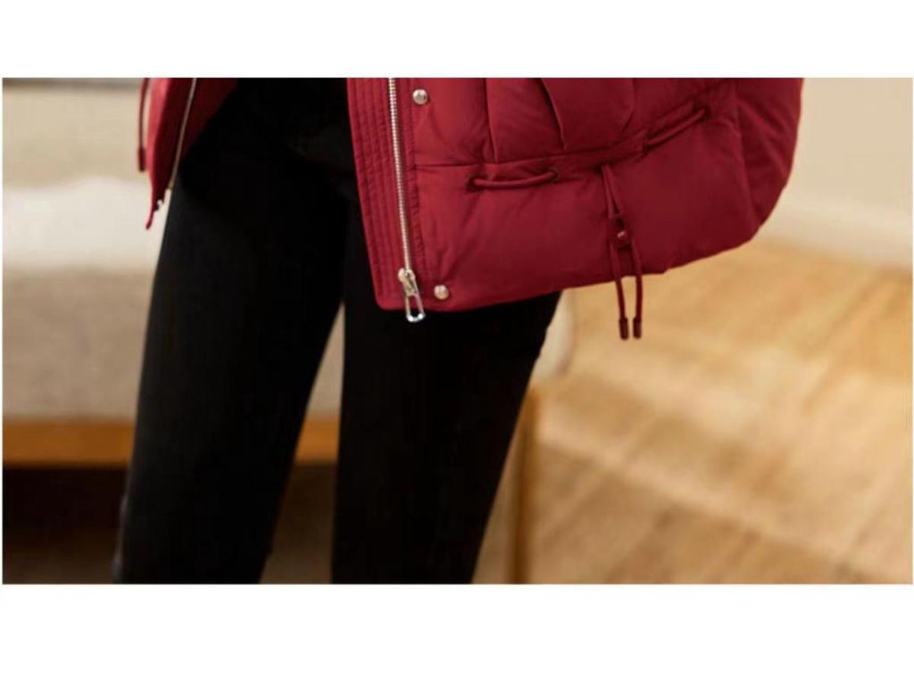 Women's 2025 Hot Style Red Thickened Down Cotton Jacket