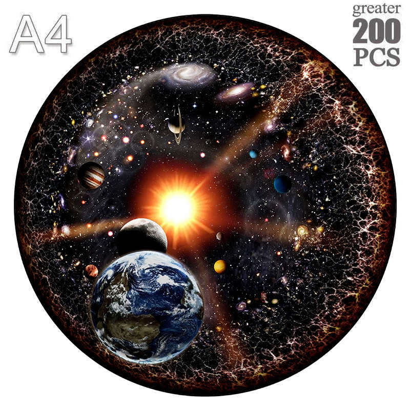 Earth Wooden Puzzle Children'S Starry Geography Early Education Astro Difficult Wood Brains Accompany Adult Puzzle Party Leisure