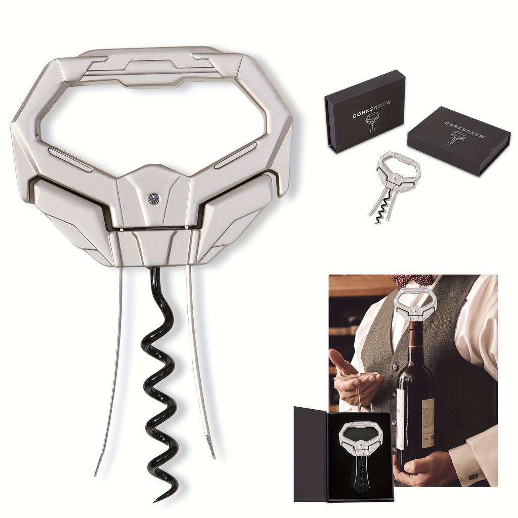 A Premium Stainless Steel Wine Opener Set, Including a Cork Extractor And Opener, Vintage Wine Corkscrew, Beautifully Packaged In a Gift Box