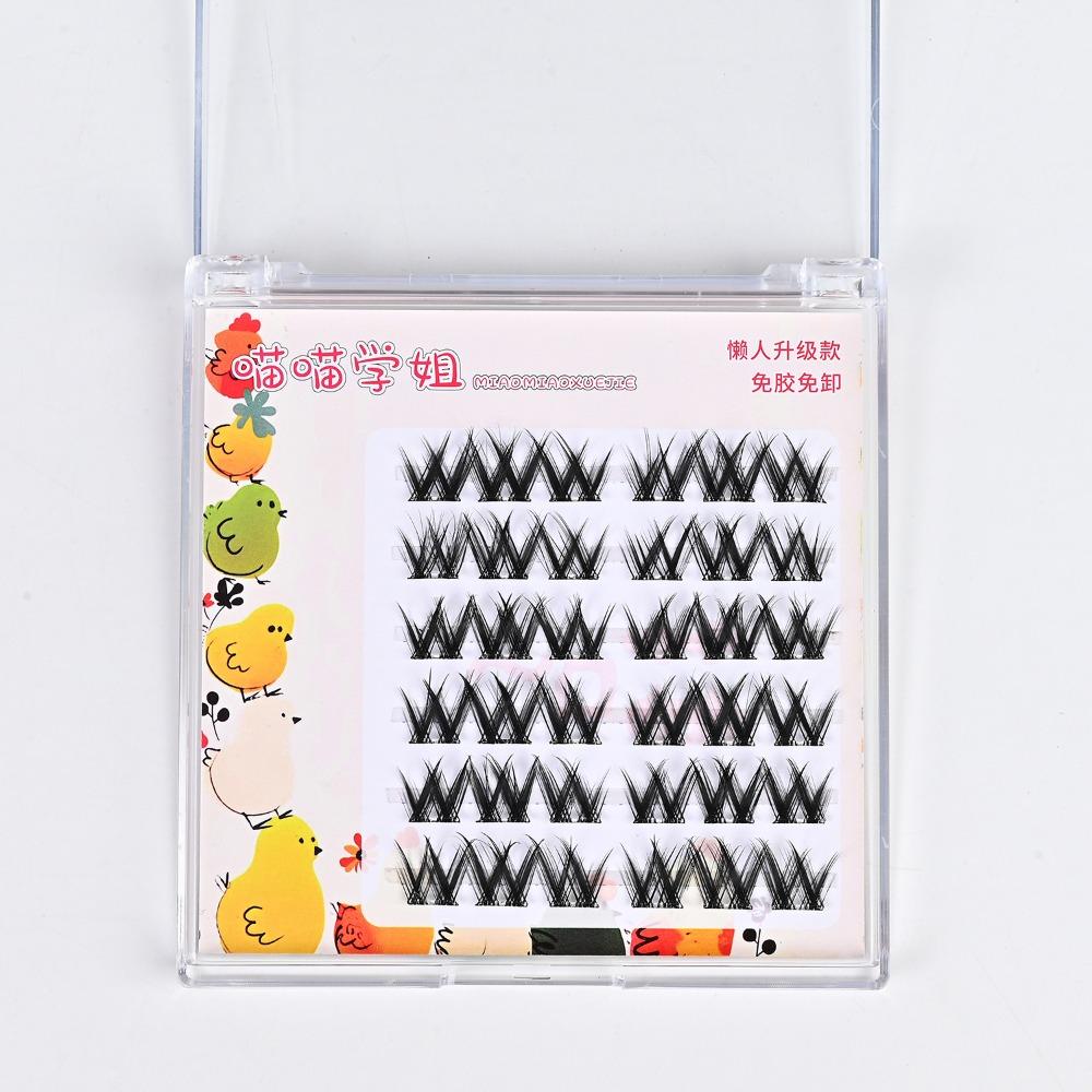 Anime Cosplay Manga Lashes With Jelly Glue Strips Cat Elf Eyelashes Makeup Supplies