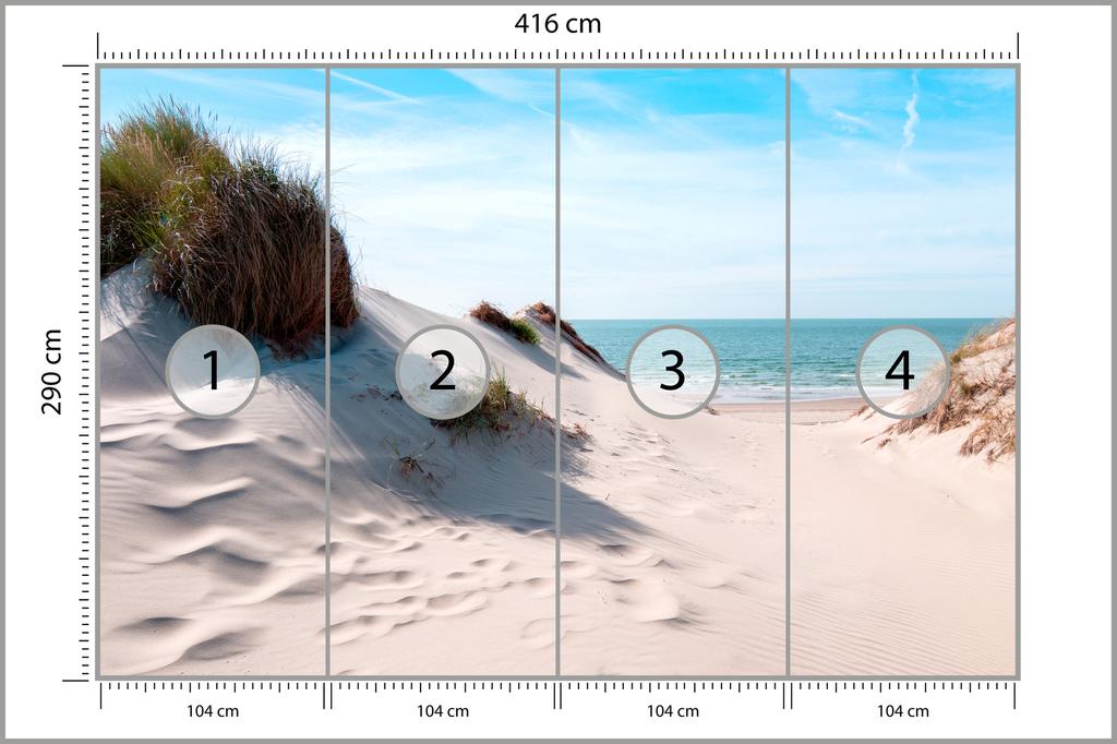Photomural The Way To The Sea Iq-1209-A Non-Woven 416x290