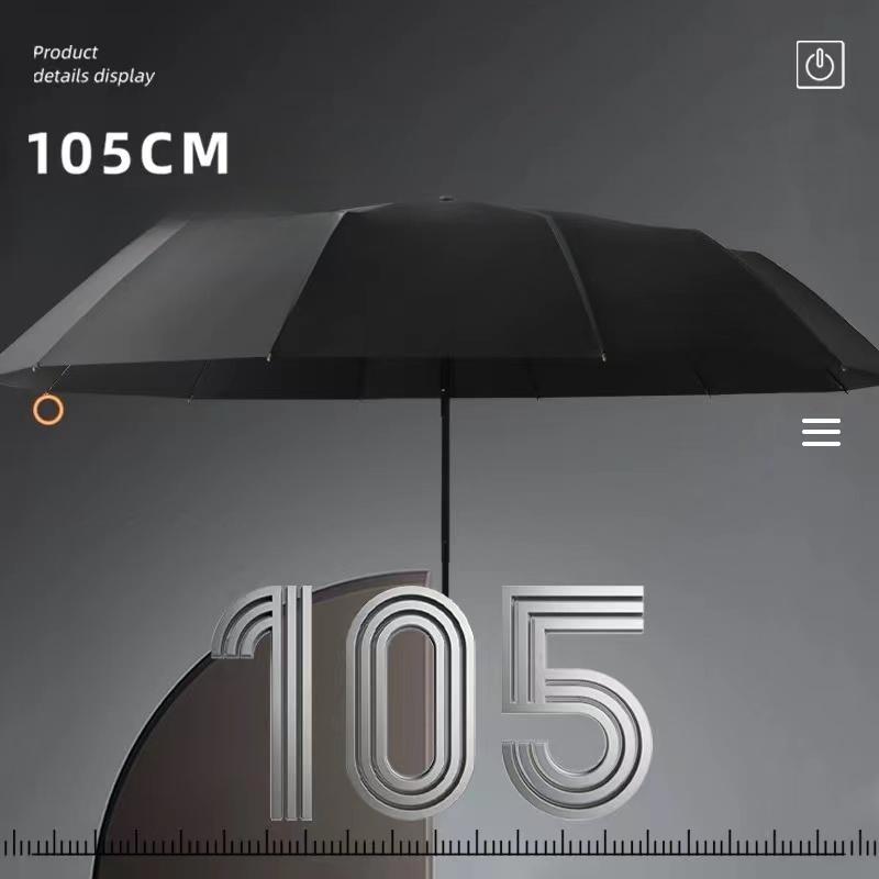 10 Bone Log Handle Automatic Rain Umbrella, Vintage Style Foldable UV Protection, For Men And Women, Suitable For Many Occasions