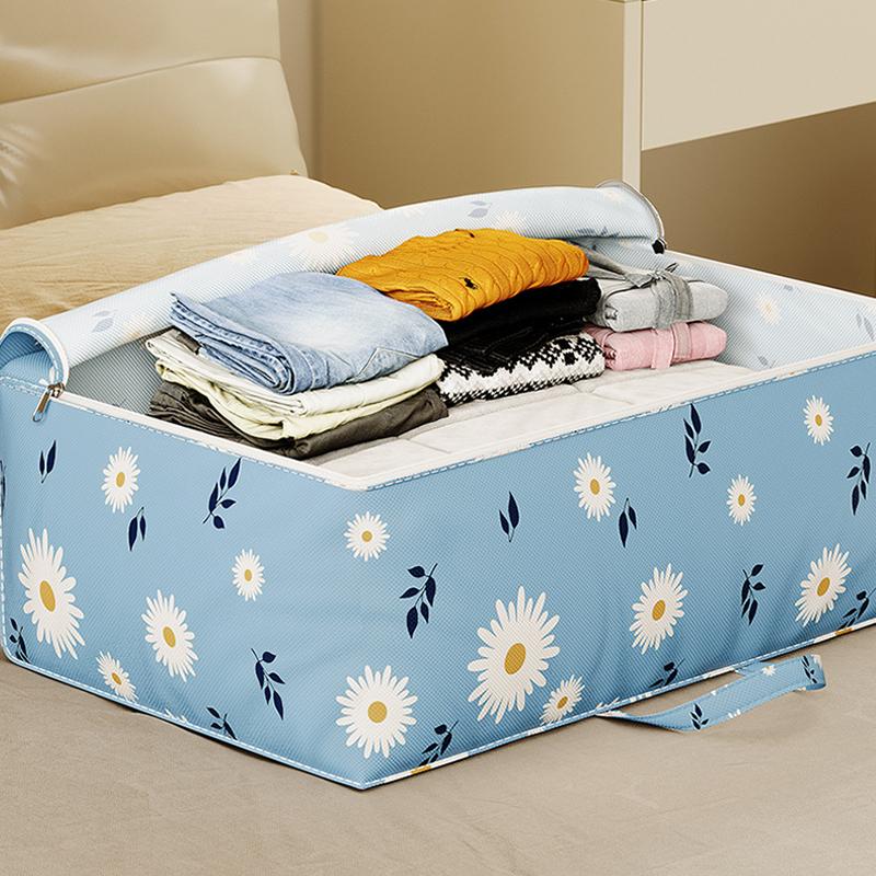 Large Quilt Storage Bag Large Capacity Moving Packing Organizer Reusable Laundry Cloth Bins Travel Home Collapsible Storage Solutions