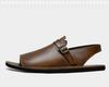 Herren Sommersandalen aus echtem Leder mit weicher Sohle und modischer Schnalle - Größen 45-47