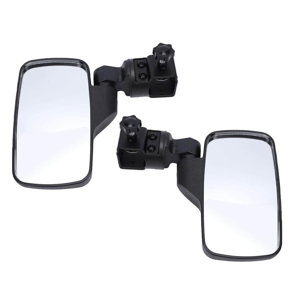 Golf Cart Side Rearview Mirror 360 Degrees Adjustable Angle Universal Golf Cart Side Mirrors for 1in 1.25in Square Tube