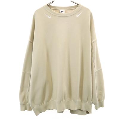 Long Sleeve Trainer XL Beige Sweatshirt Fleece Lining Men's Used