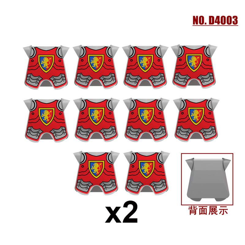 Military Building Blocks Medieval Solider Knights Equipments Mount War-Horse Wolf Flag Vests Shields Fiery Dragon Mini Brick Toy