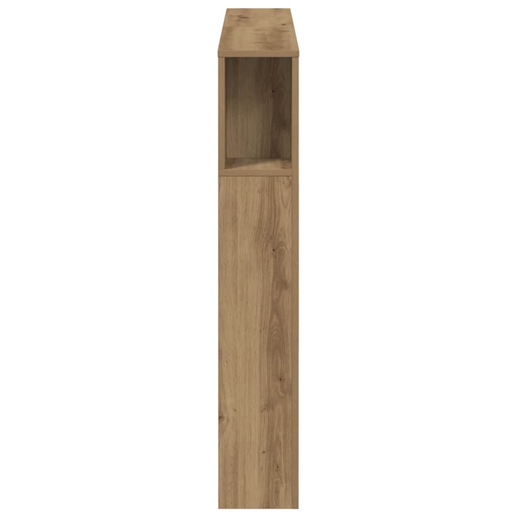 Headboard with Shelves Artisan Oak 120x19x104.5 cm Particleboard