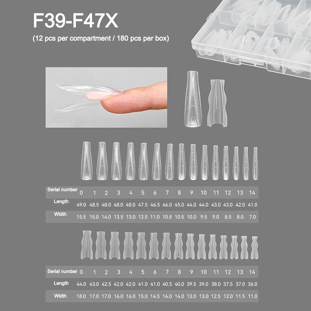 Ultradünne doppelseitige künstliche Nägel Sargform Nagelspitzen für den professionellen Gebrauch in Nagelstudios