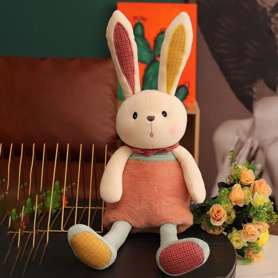 Vytahovací plyšová hračka králík Interaktivní plyšové zvířátko s přepínatelnýma ušima a nohama Legrační králík Měkká plyšová hračka pro narozeniny Velikonoce