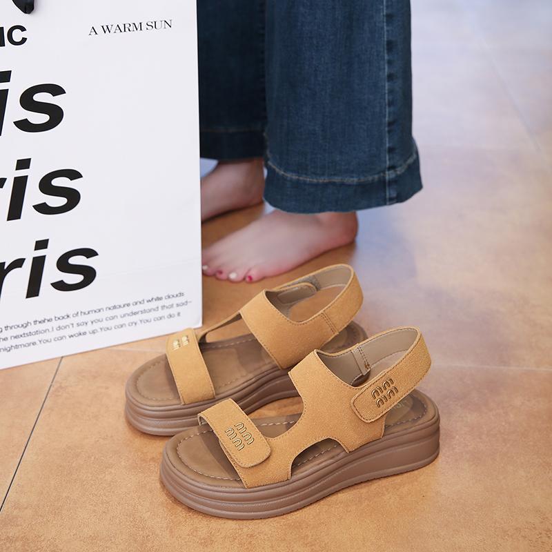 

Fashion CRLAYDK Womens Walking Flat Sandals Summer Outdoor Adjustable Strap Platform Shoes Ladies Casual Beach Dress Travel Slippers 40