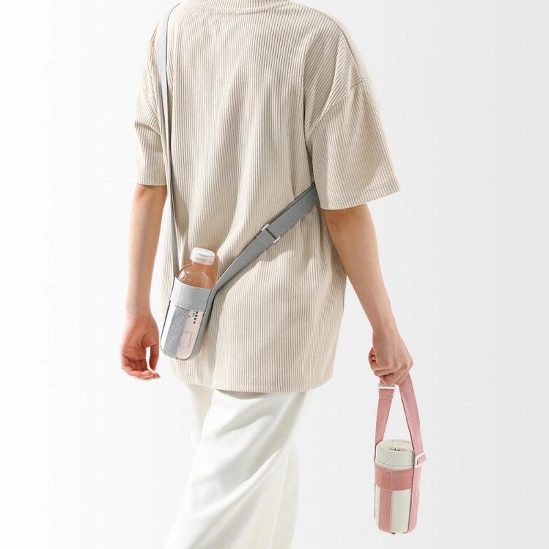 Portable Outdoor Beverage Bottle Strap with Adjustable Handle Water Bottle Bag Canning Cup Protector for Hiking And Camping