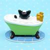 Black Taking Cat A Bath In The Bathtub Resin Ornament For Home Gifts Styling