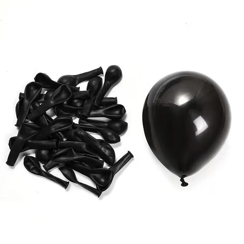 Matte Black Latex Party Balloons