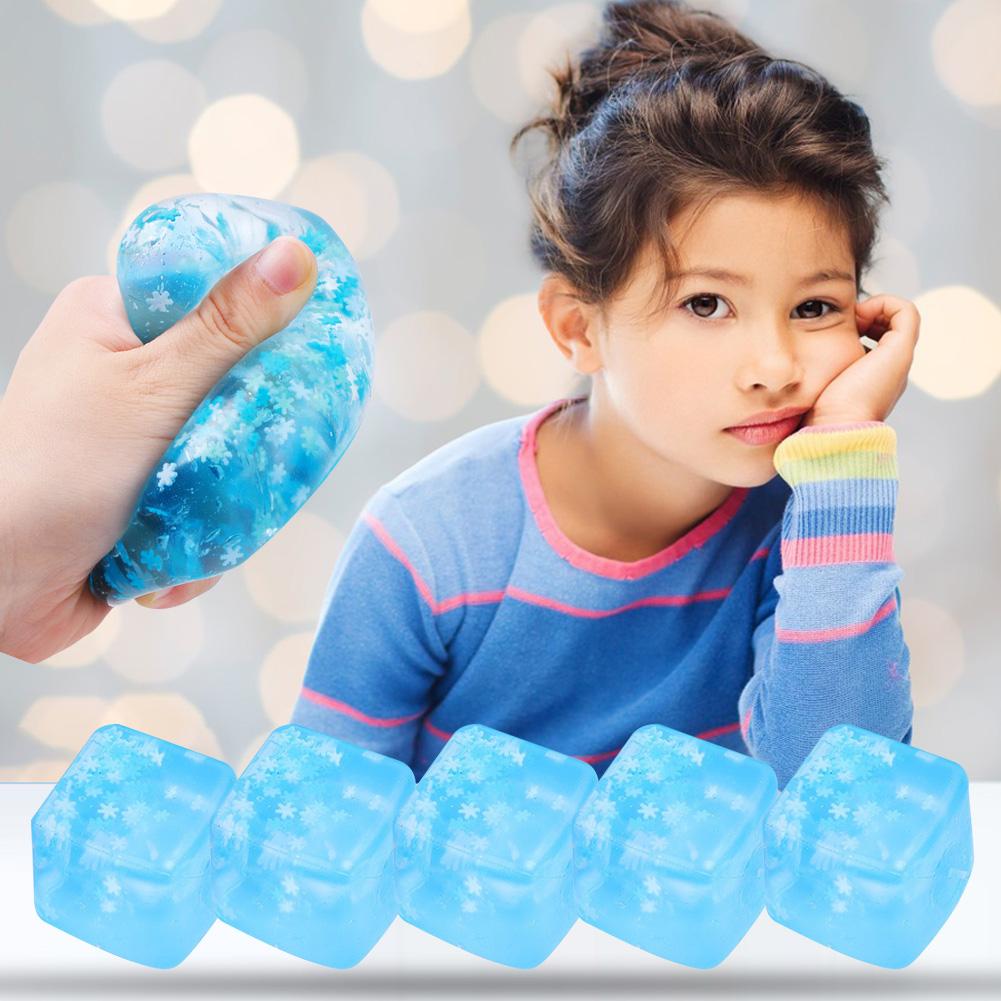 Ice Cube Squeeze Toy Creative Mini Anxiety Relief Toy Versatile Soft Squeeze Stretch Toy for Adults Stress Relief