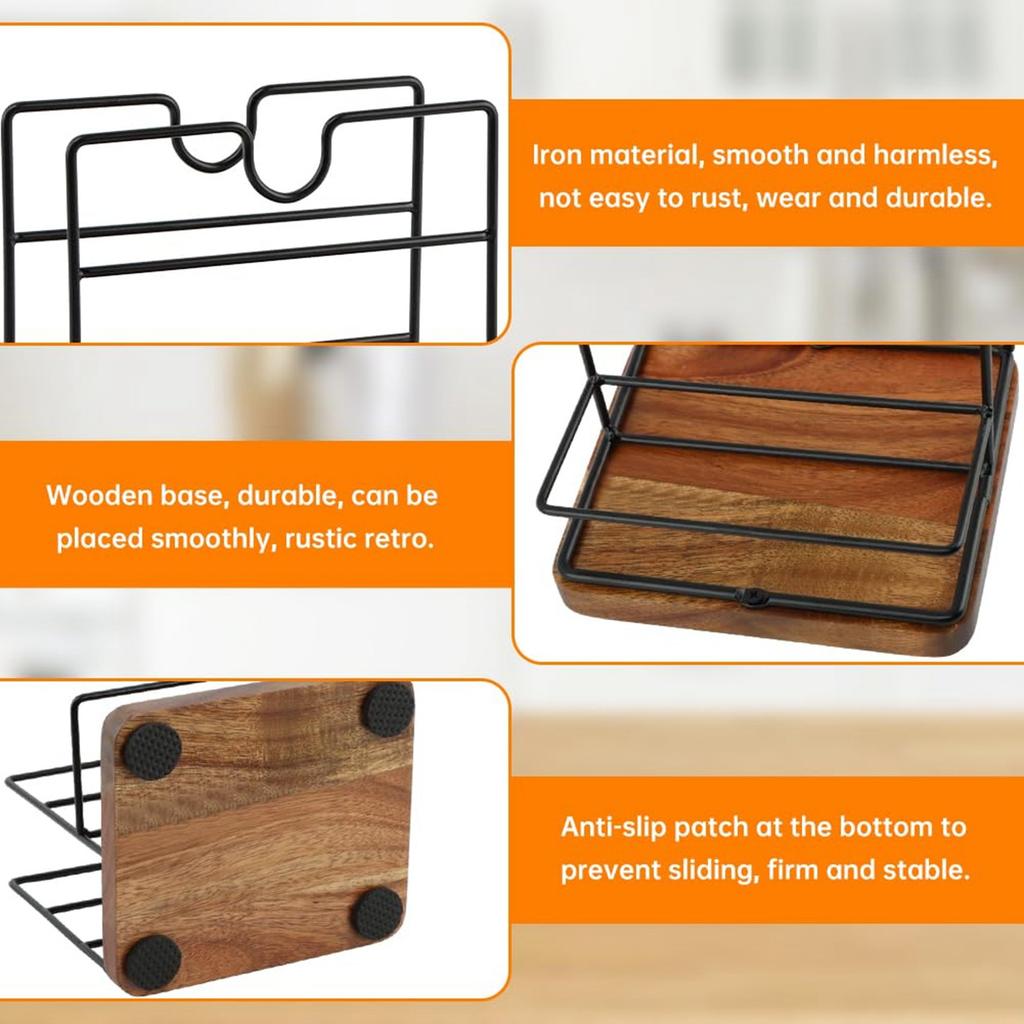 2X Rustic Napkin Holder For Salt And Pepper Shakers,Napkin Salt And Pepper Holder For Table,Metal Napkin Holder