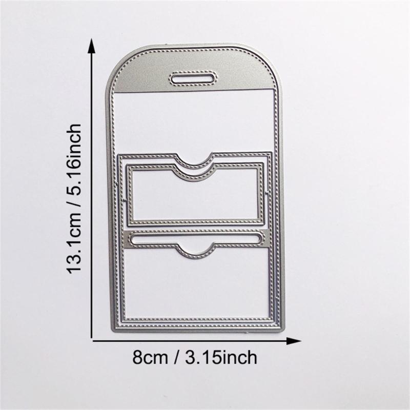 Label Pocket Metal Cutting Dies DIY Craft Carbon Steel Embossing Template Stencil Scrapbooking for Card Die Cuts Mold
