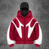 European and American Y2K Double Hat Unique Design Hooded Autumn and Winter Unisex Loose Hoodie