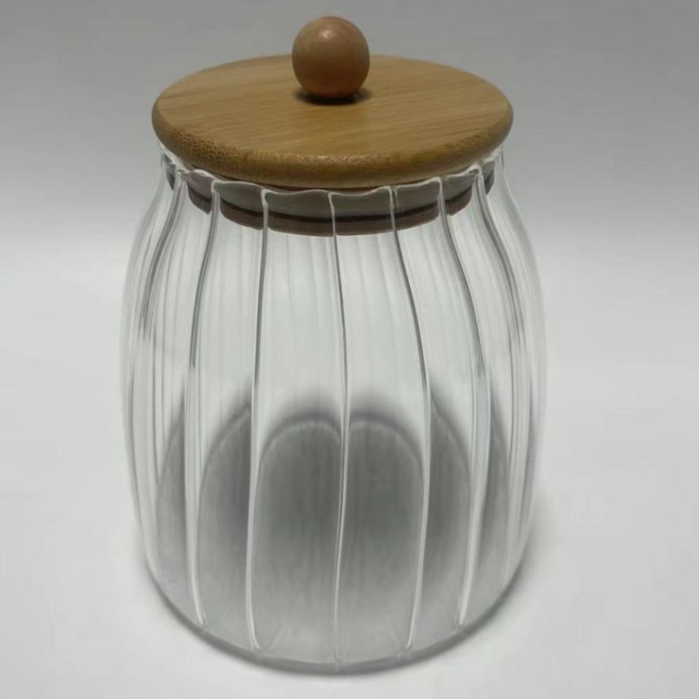 Transparent Airtight Glass Containers Moisture Proof Tea Storage Jar Coffee Bean Seasoning