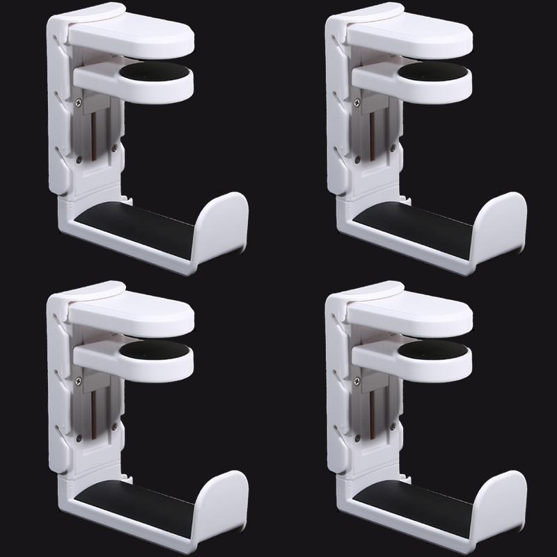 Adjustable Desk Gaming Headphone Stand 1/2/4PCS With Edge Hook Gamepad Headset Hanger Rotation Support Earphone Holder