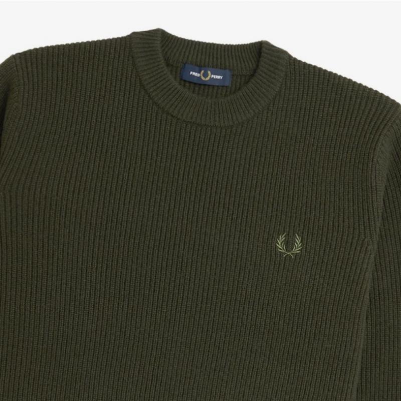 Fred Perry [scharf] Lammwollstrick   Jagdgrün Afpm2436539 408