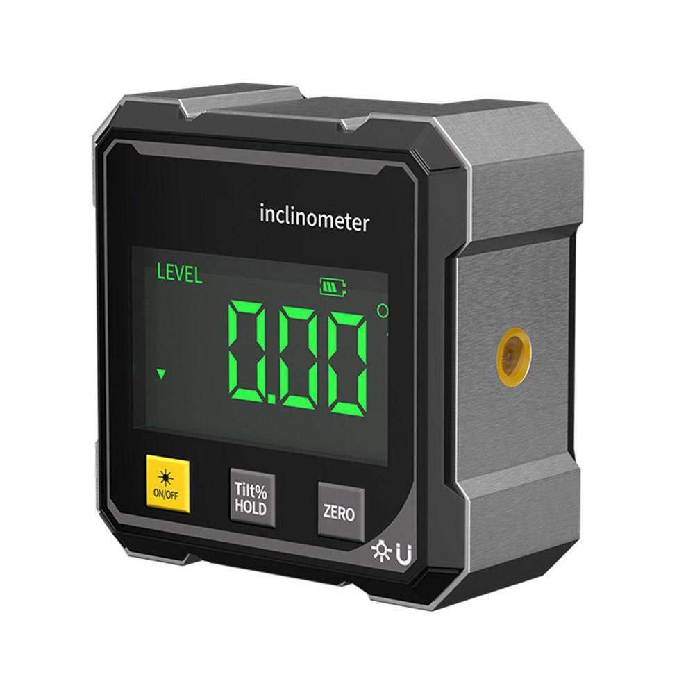 Digital Angle Finder with Laser Strong Magnetic Angle Gauge Inclinometer Table Saw Miter Protractor Cube Level Tool Woodworking