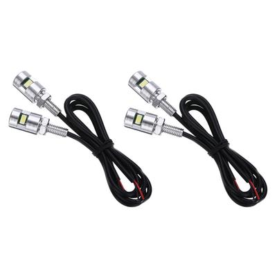 Insiptions 4X Chrome 5630 Bi,Screw Bolt Lamp,Car Universal License Plate Light
