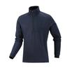 Heren Fleece Jas Met Opstaande Kraag Halve Rits Warm Buiten Sport Top Wandelen Hardlopen Winter