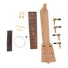 Make Your Own Ukulele Kit Guitar Neck String Knob Bridge Wooden 21in Unfinished Ukulele Parts