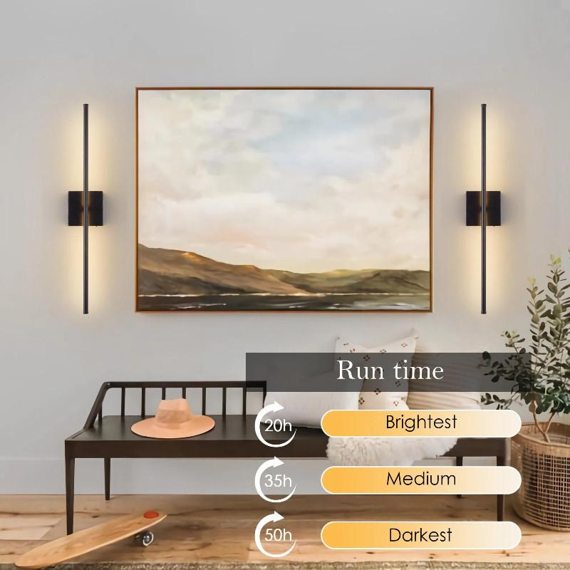 Wall Mounted Light Sconce Touch Switch Black Bedroom Hallway Living Room Indoor Lighting Lamp Wireless Rechargeable LED