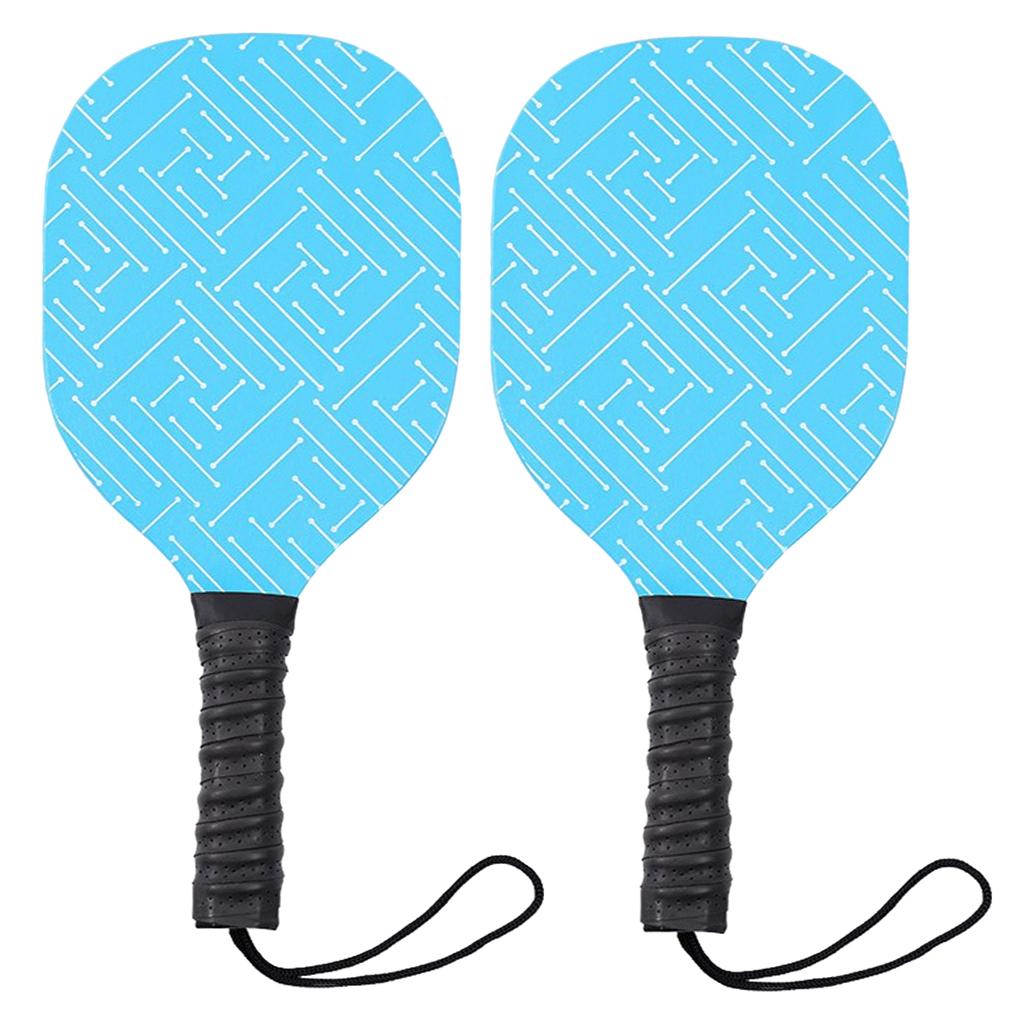 Wooden Paddles Set 2 Rackets Portable for Indoor Sports Outdoor -