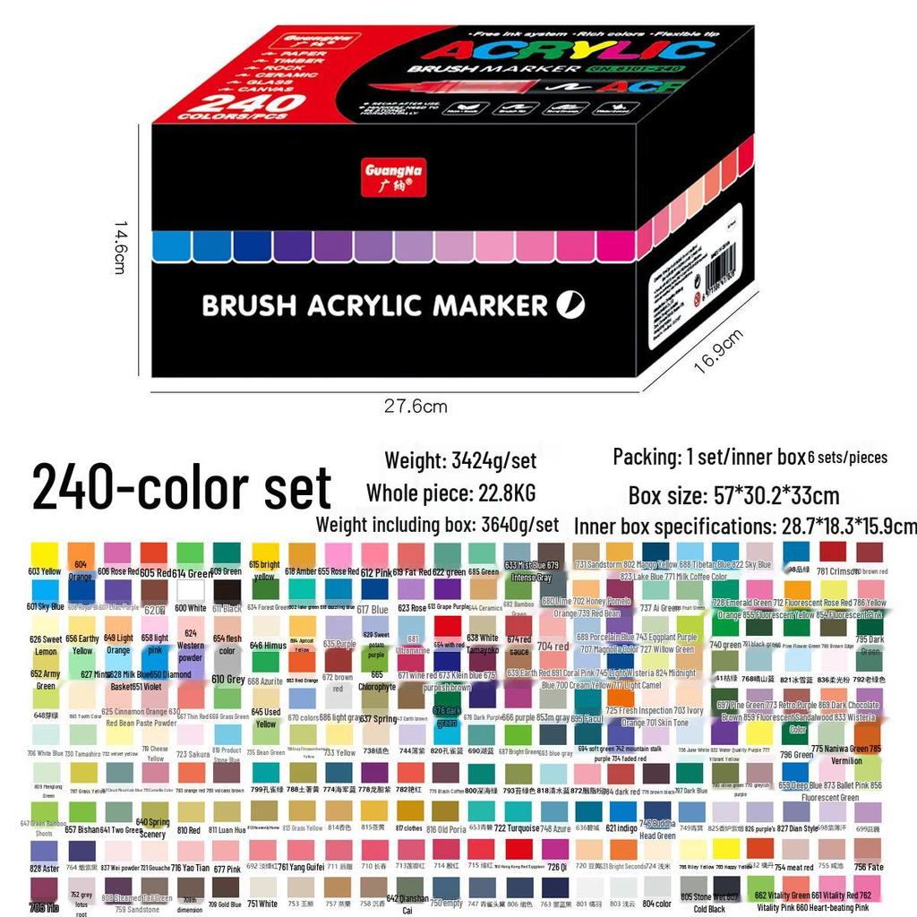 72/120 Farben, weicher Kopf, Acryl-Markierungsstift für Kunst, DIY-Handmalerei, Graffiti