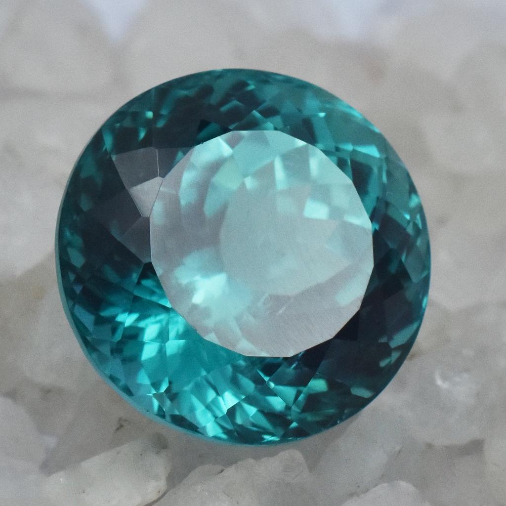 Natural Bluish Green Sapphire Loose Gemstone Montana 23.75 Ct Round September Birthday Birthstone