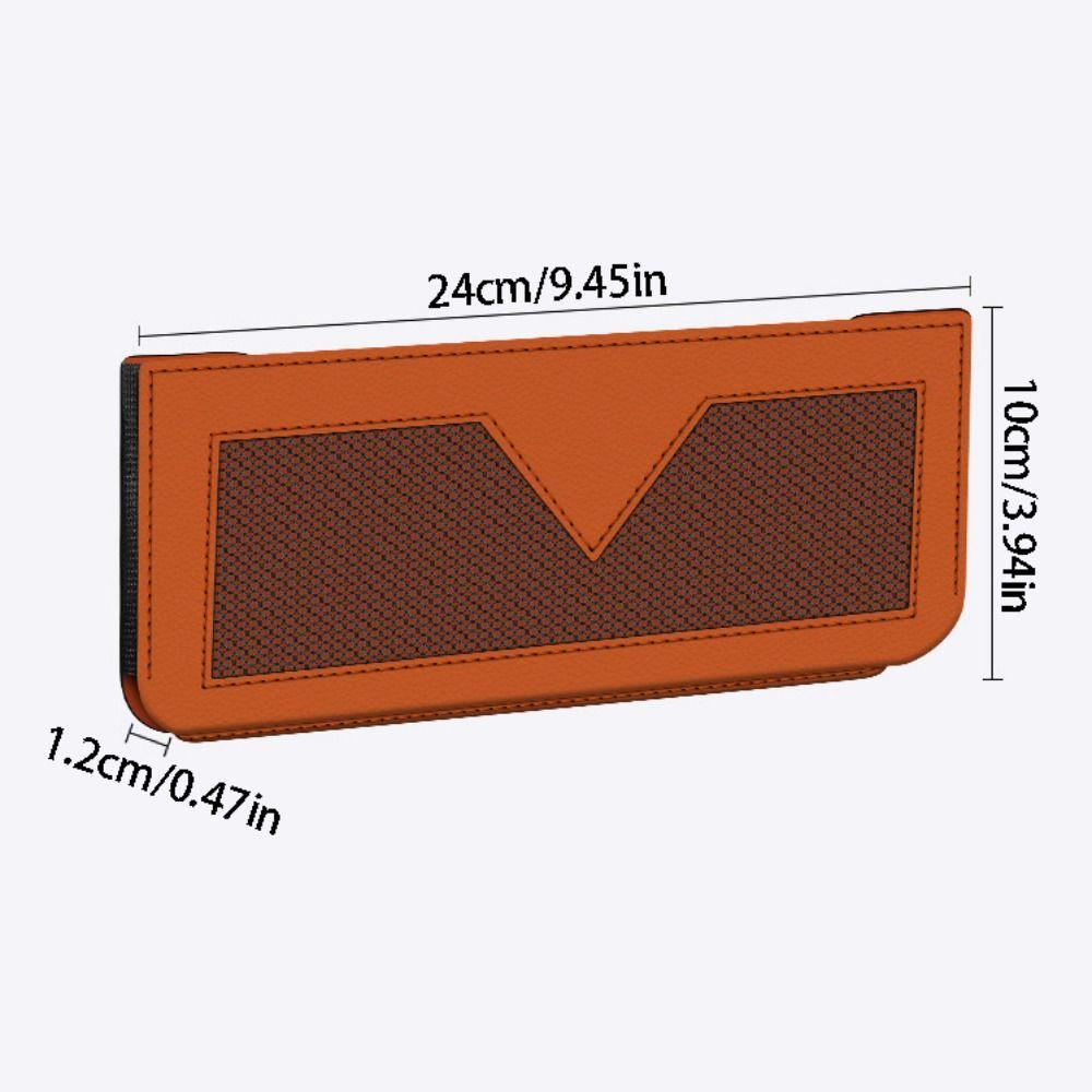 Universal Sticky Car Net Bag Multi-function PU Leather Mobile Phone Bag  Console Side