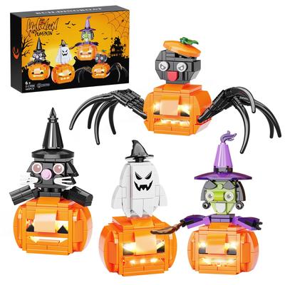 Halloween Pumpkin Building Blocks, Ghost, Witch, Cat, Spider, Halloween Building Blocks, Toys, Halloween Gifts for Girls, Boys, Kids, and Adults,