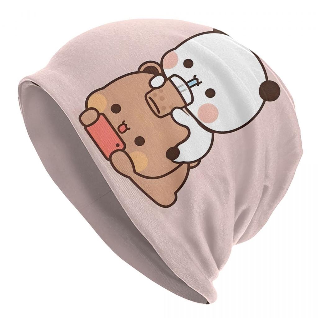 Boba Mochi Peach And Goma By Beanies Caps For Hip Hop Winter Warm Knitting Hat Adult Anime Panda Bubu Dudu Bear Bonnet Hats