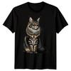 Maine Coon Cat Feline Animals Mens T Shirt Illustrated Graphic