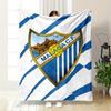 Blue and White Malaga CF Logo Blanket for All Seasons Blanket Lunch Break Throw Gift