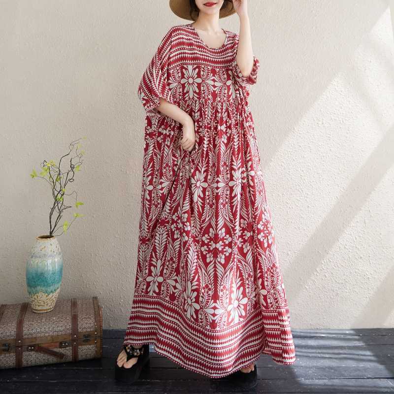 New Women's Loose Bohemian Artistic Dress