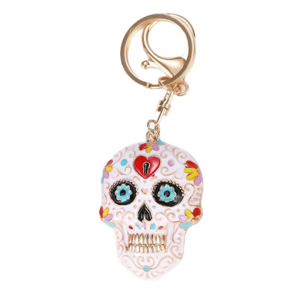 With Buckle Skeleton Keyring Goth Style Skull Key Chain Pedant Skull Keychains  Halloween Gifts