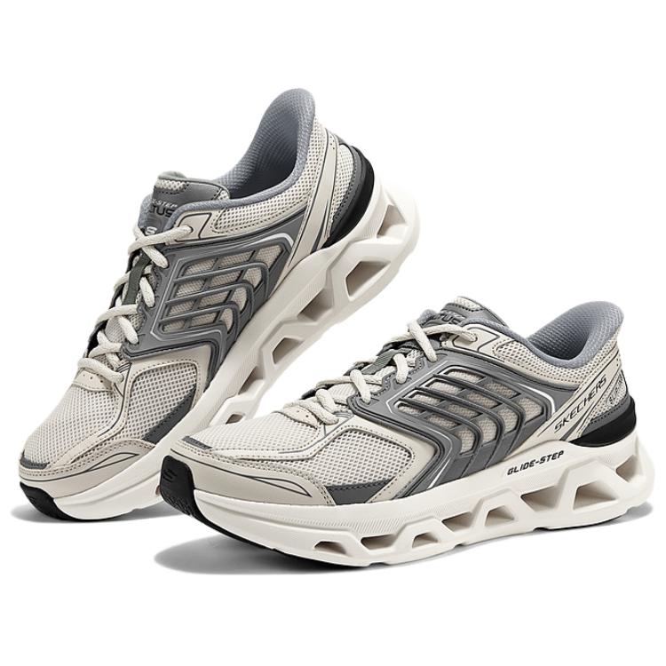 Skechers Sport Comfortable Versatile Durable Low-Top Running Shoes Men Sneaker White Gray 232924-OWGR