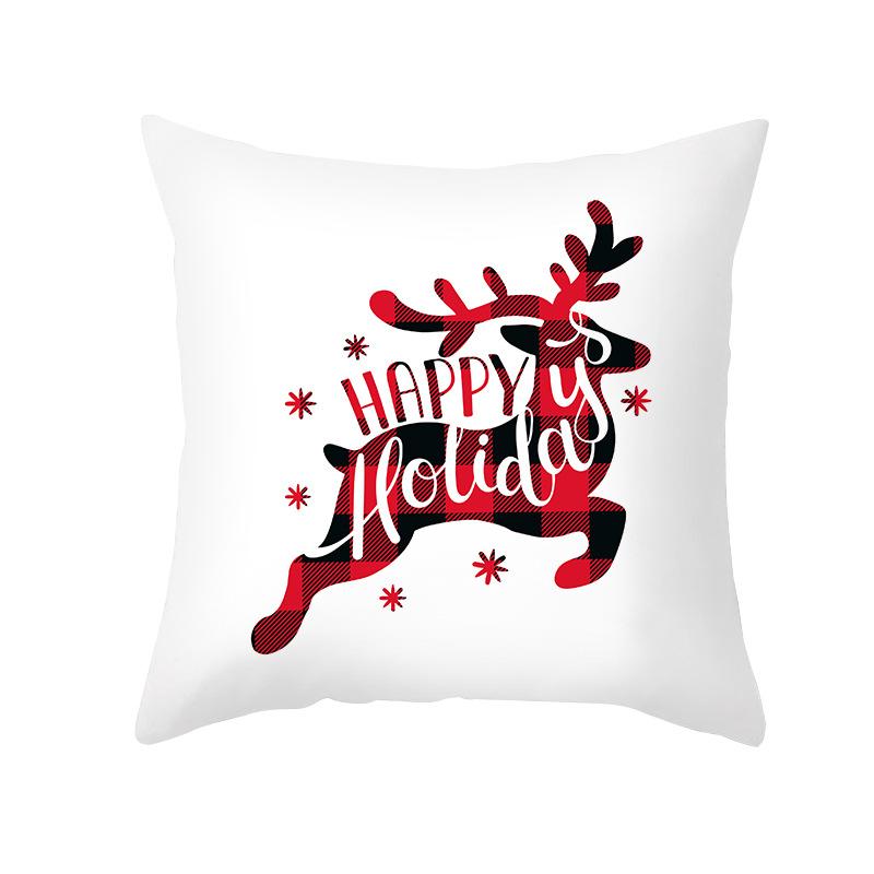 New Nordic Print Christmas Pillow Cover Cartoon Christmas Series Sofa Cushion Cover Home
