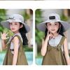 Quick Drying Hat for Kids with Cooling Fan Solar Powered Fisherman Hat Breathable Sunproof Caps for Outdoor Activity