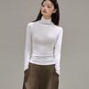 Womens High-Neck Long Sleeve T-Shirt With Brushed Modal Fabric Warm Soft Base Layer Winter