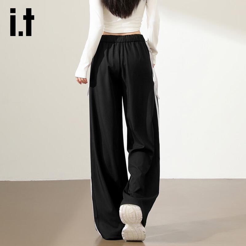 Izzue Women's Straight-Leg Side Stripe Casual Track Pants