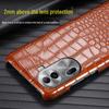 Genuine Leather Crocodile Pattern Half-Cover Case for OPPO Reno8 Pro - Protect your phone in style with this high-quality case.