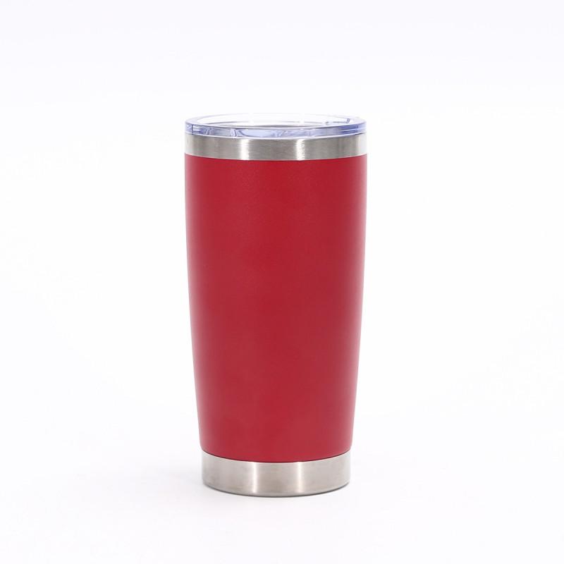 20oz Double Wall Vacuum Insulated Stainless Steel Travel Mug Car Office Home - Lightweight Portable Cup With Press Lid