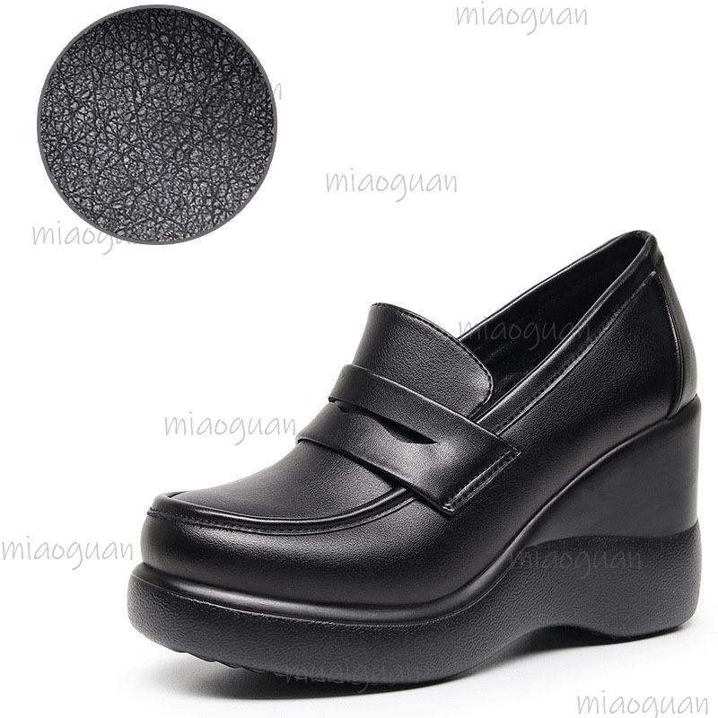 Женские мокасины на платформе в британском стиле танкетки офисная мода лоферы толстая подошва туфли на высоком каблуке черные размер 34-43 34 чёрный 4400₽