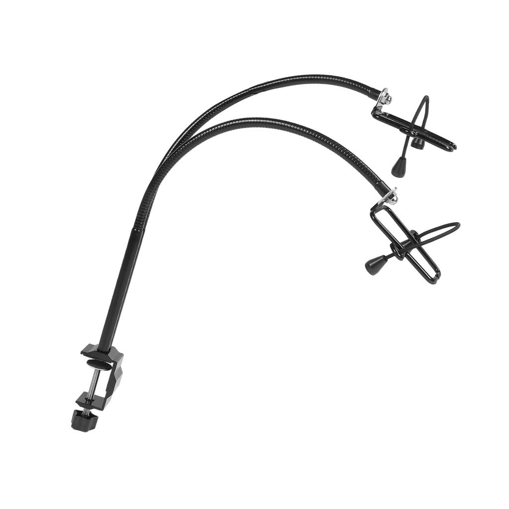 Clemă cu cap dublu pentru îngrijirea animalelor de companie, suport pentru uscător de păr, suport pentru furtun și tub, reglabil din oțel inoxidabil, uscător de păr