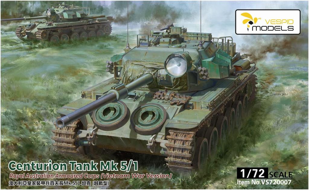 Vespid Model 1/72 Australian Army Centurion Mk.5/1 Vietnam War Version Plastic Model Kit VPM720007